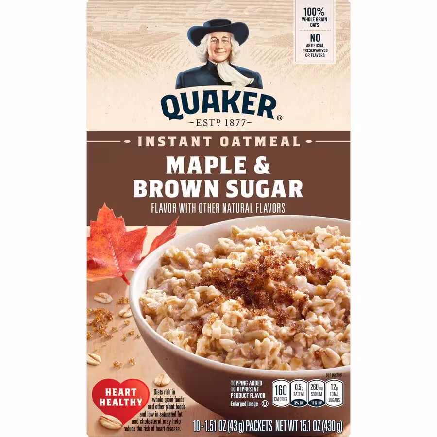 Quaker Instant Oatmeal – Maple & Brown Sugar